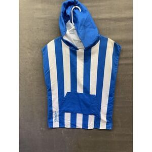 Beaches by Sandals Hooded Poncho Mens Large Swim Towel Coverup Striped Pullover